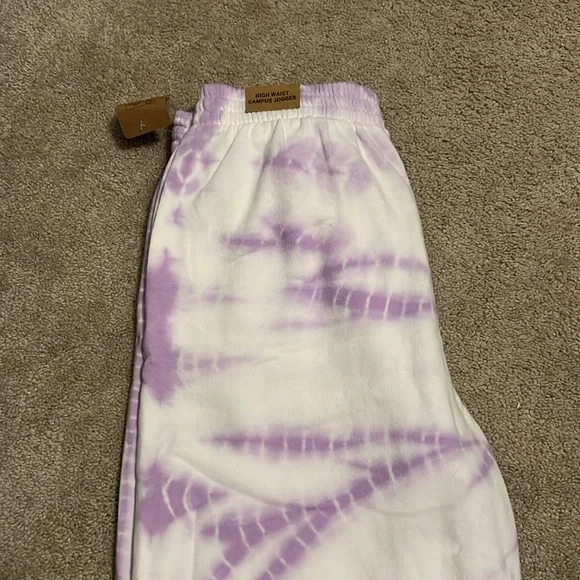 NWT Pink Tie Dye High Waist Campus Jogger - Picture 4 of 5